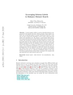 Leveraging Schema Labels to Enhance Dataset Search