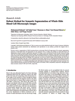 Robust Method for Semantic Segmentation of Whole-Slide Blood Cell
  Microscopic Image
