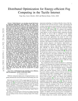 Distributed Optimization for Energy-efficient Fog Computing in the
  Tactile Internet