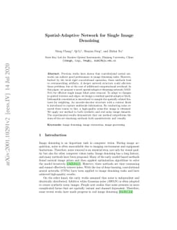 Spatial-Adaptive Network for Single Image Denoising