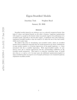 Eigen-Stratified Models