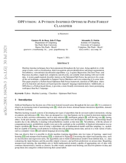 OPFython: A Python-Inspired Optimum-Path Forest Classifier