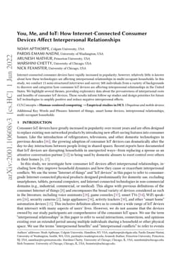 You, Me, and IoT: How Internet-Connected Consumer Devices Affect
  Interpersonal Relationships