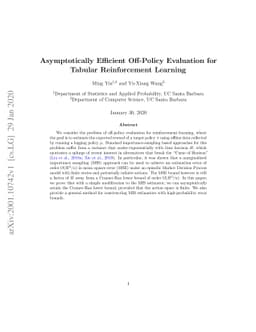 Asymptotically Efficient Off-Policy Evaluation for Tabular Reinforcement
  Learning