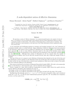 A scale-dependent notion of effective dimension