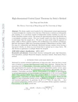 High-dimensional Central Limit Theorems by Stein's Method