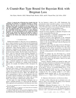 A Cramér-Rao Type Bound for Bayesian Risk with Bregman Loss
