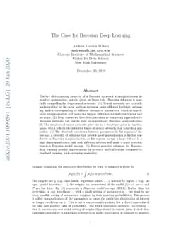 The Case for Bayesian Deep Learning