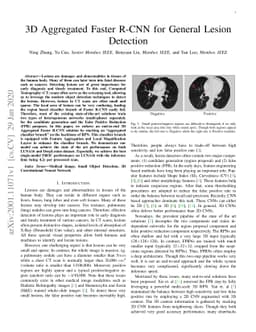 3D Aggregated Faster R-CNN for General Lesion Detection