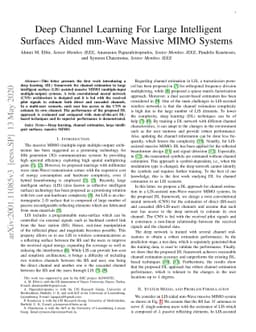 Deep Channel Learning For Large Intelligent Surfaces Aided mm-Wave
  Massive MIMO Systems