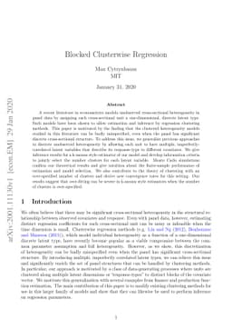 Blocked Clusterwise Regression