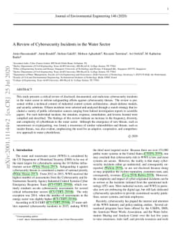 A Review of Cybersecurity Incidents in the Water Sector
