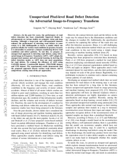 Unsupervised Pixel-level Road Defect Detection via Adversarial
  Image-to-Frequency Transform