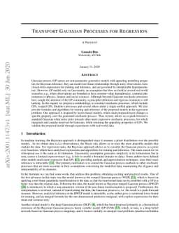 Transport Gaussian Processes for Regression