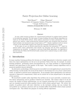 Faster Projection-free Online Learning