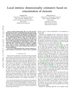 Local intrinsic dimensionality estimators based on concentration of
  measure