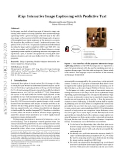 iCap: Interactive Image Captioning with Predictive Text