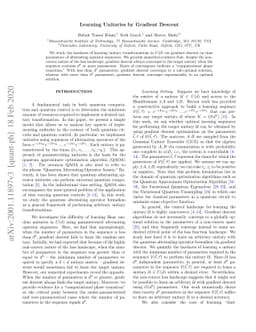 Learning Unitaries by Gradient Descent