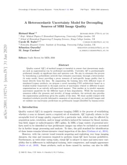 A Heteroscedastic Uncertainty Model for Decoupling Sources of MRI Image
  Quality