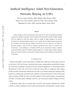 Artificial Intelligence Aided Next-Generation Networks Relying on UAVs