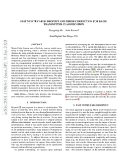 Fast Monte Carlo Dropout and Error Correction for Radio Transmitter
  Classification