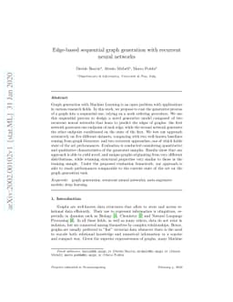 Edge-based sequential graph generation with recurrent neural networks