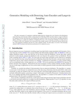 Generative Modeling with Denoising Auto-Encoders and Langevin Sampling