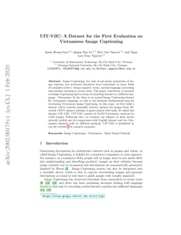 UIT-ViIC: A Dataset for the First Evaluation on Vietnamese Image
  Captioning