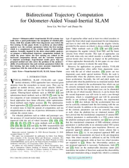 Bidirectional Trajectory Computation for Odometer-Aided Visual-Inertial
  SLAM