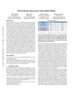Novel Entity Discovery from Web Tables