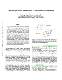 Domain segmentation and adjustment for generalized zero-shot learning