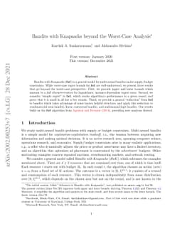 Bandits with Knapsacks beyond the Worst-Case