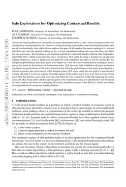 Safe Exploration for Optimizing Contextual Bandits