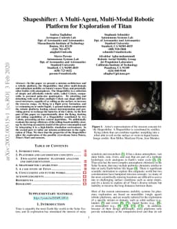 Shapeshifter: A Multi-Agent, Multi-Modal Robotic Platform for
  Exploration of Titan
