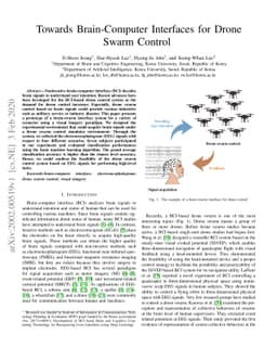 Towards Brain-Computer Interfaces for Drone Swarm Control