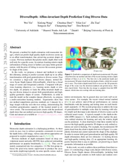 DiverseDepth: Affine-invariant Depth Prediction Using Diverse Data