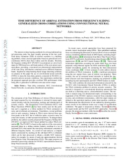 Time Difference of Arrival Estimation from Frequency-Sliding Generalized
  Cross-Correlations Using Convolutional Neural Networks