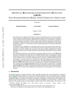 Artificial Benchmark for Community Detection (ABCD): Fast Random Graph
  Model with Community Structure