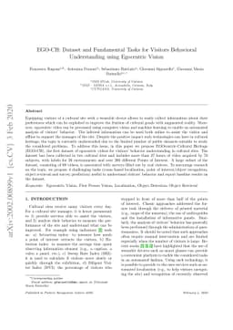 EGO-CH: Dataset and Fundamental Tasks for Visitors
  BehavioralUnderstanding using Egocentric Vision