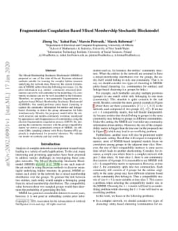 Fragmentation Coagulation Based Mixed Membership Stochastic Blockmodel