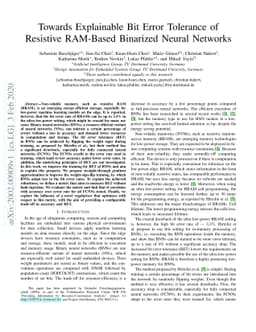 Towards Explainable Bit Error Tolerance of Resistive RAM-Based Binarized
  Neural Networks