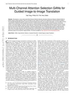Multi-Channel Attention Selection GANs for Guided Image-to-Image
  Translation
