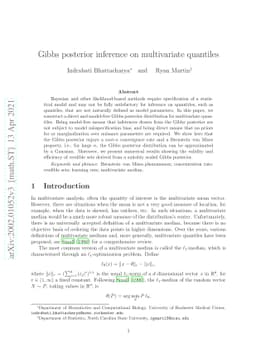 Gibbs posterior inference on multivariate quantiles