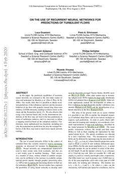 On the use of recurrent neural networks for predictions of turbulent
  flows
