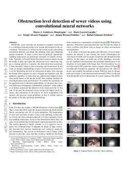 Obstruction level detection of sewer videos using convolutional neural
  networks
