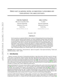 Open-set learning with augmented categories by exploiting unlabelled
  data