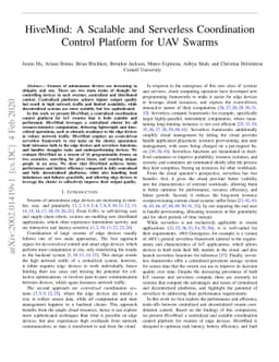 HiveMind: A Scalable and Serverless Coordination Control Platform for
  UAV Swarms