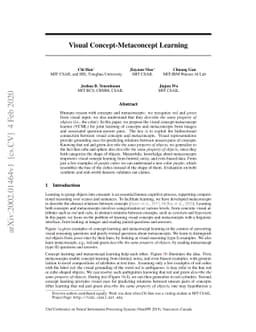 Visual Concept-Metaconcept Learning