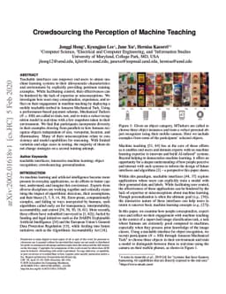 Crowdsourcing the Perception of Machine Teaching