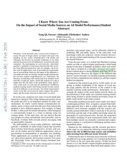 I Know Where You Are Coming From: On the Impact of Social Media Sources
  on AI Model Performance